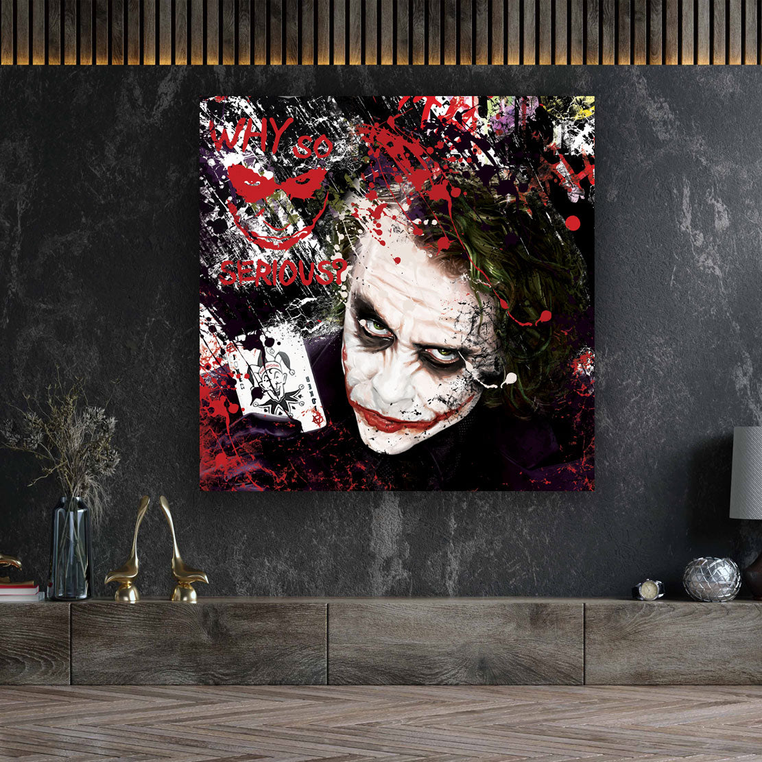 Wandbild Kunstwerk Joker Pop Art Abstract Style, Comic