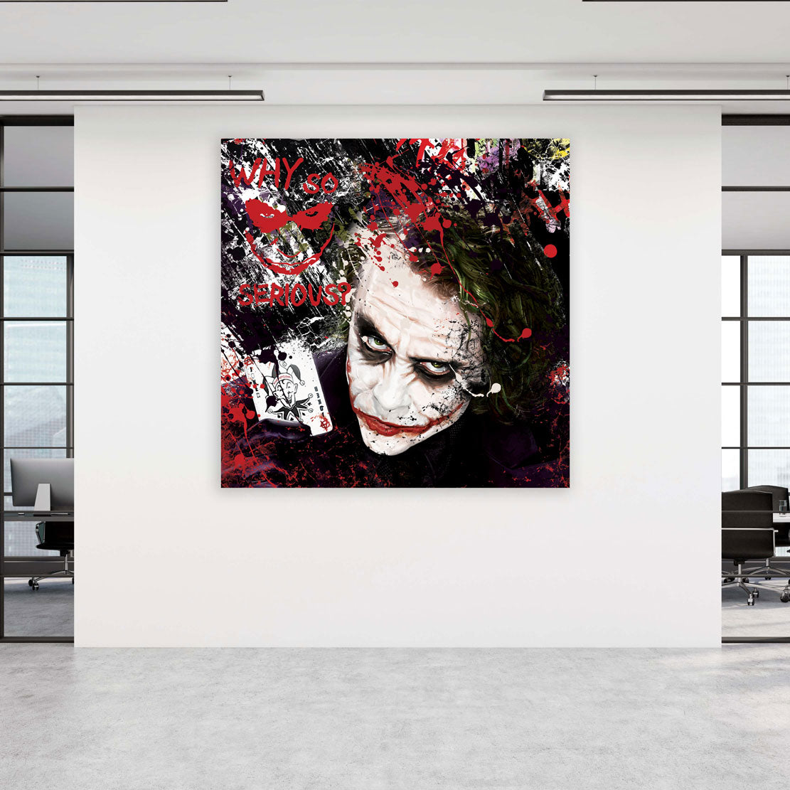 Wandbild Kunstwerk Joker Pop Art Abstract Style, Comic