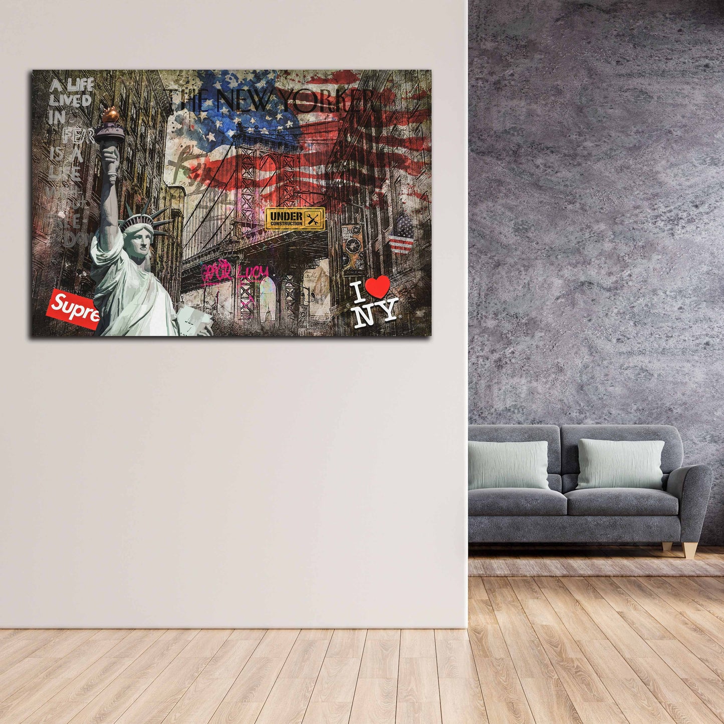 Wandbild Kunstwerk Manhattan New York Pop Art, USA