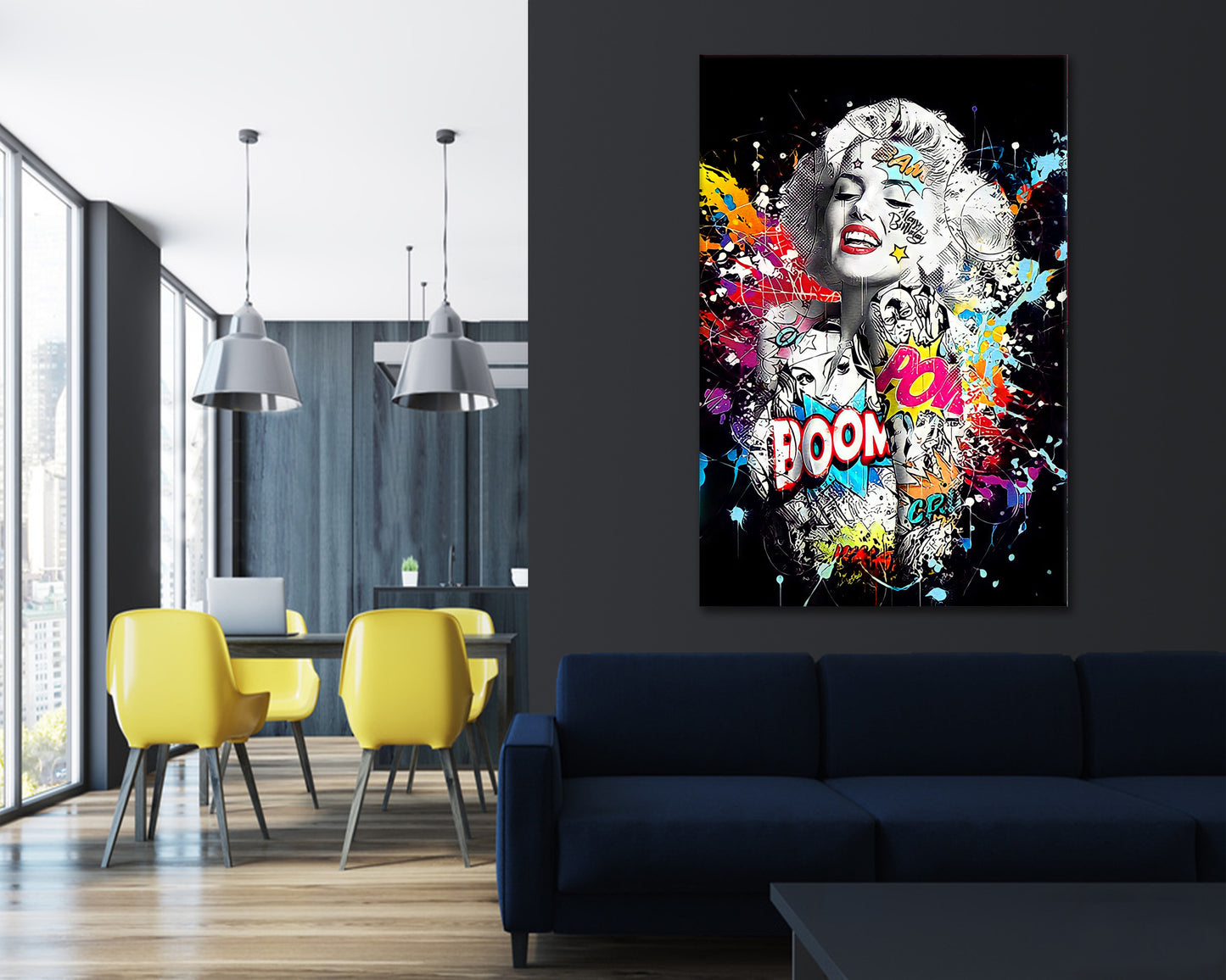 Wandbild Kunstwerk Marilyn Colour Pop Art