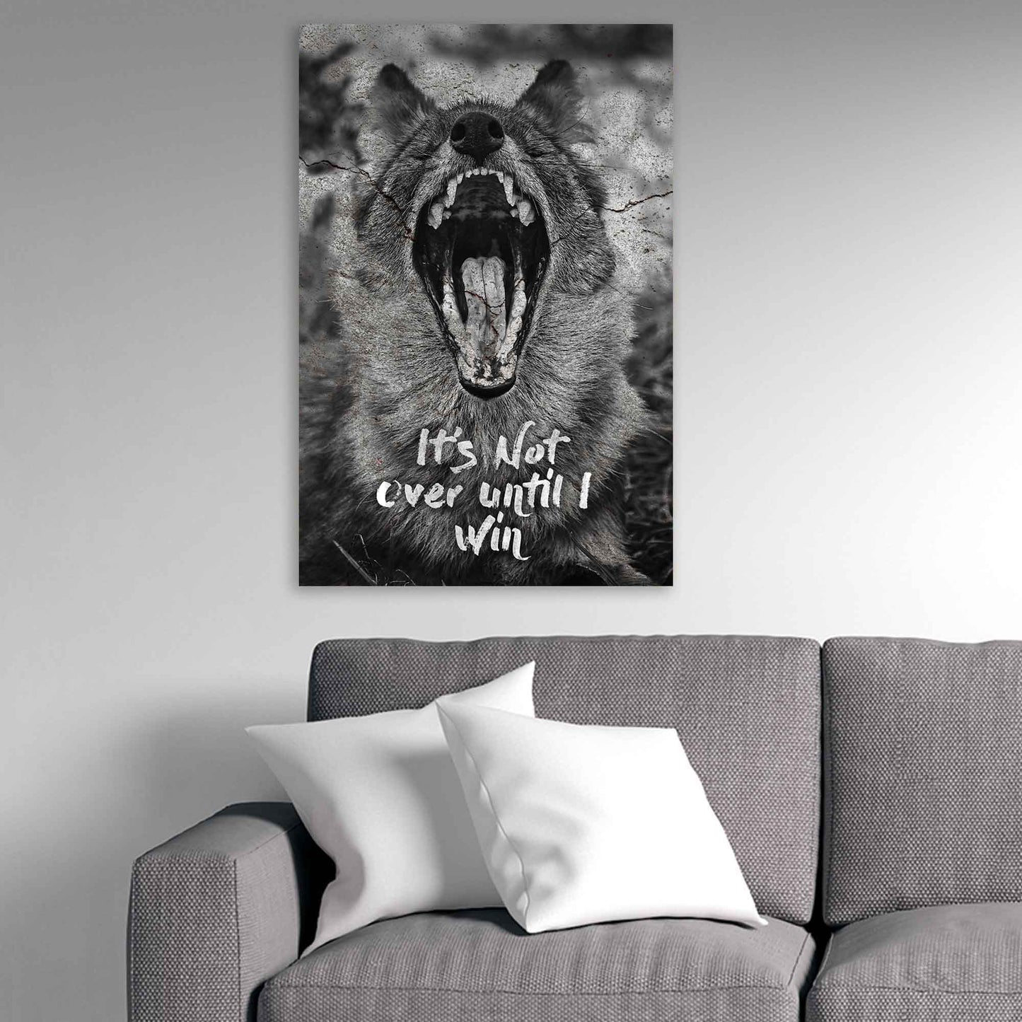 Wandbild Kunstwerk Motivation Wolf