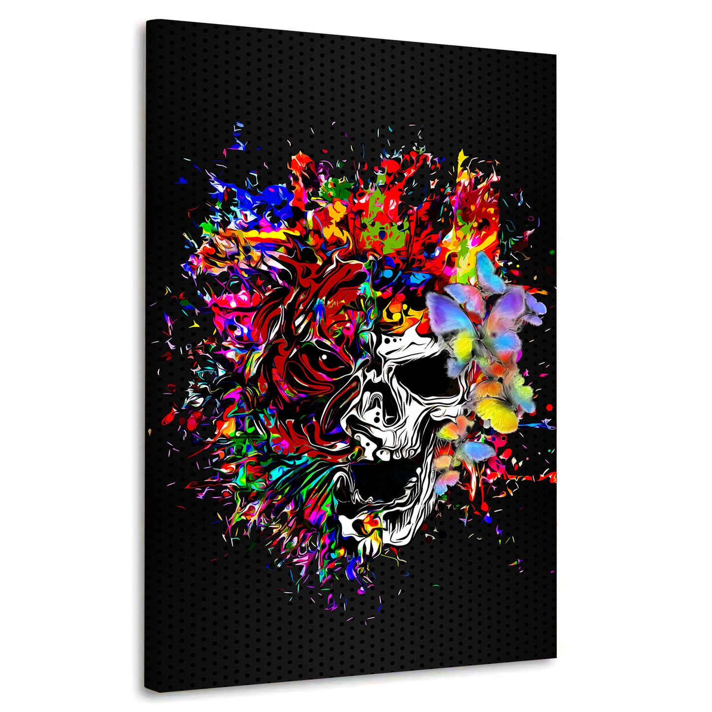 Wandbild Kunstwerk Skull Style Abstract