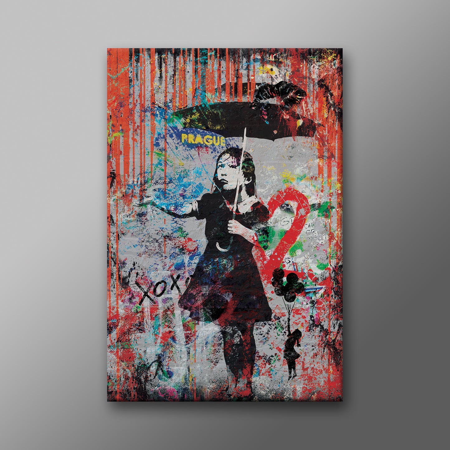 Wandbild Kunstwerk Street Art Girl Prague, Banksy Expression Pop Art