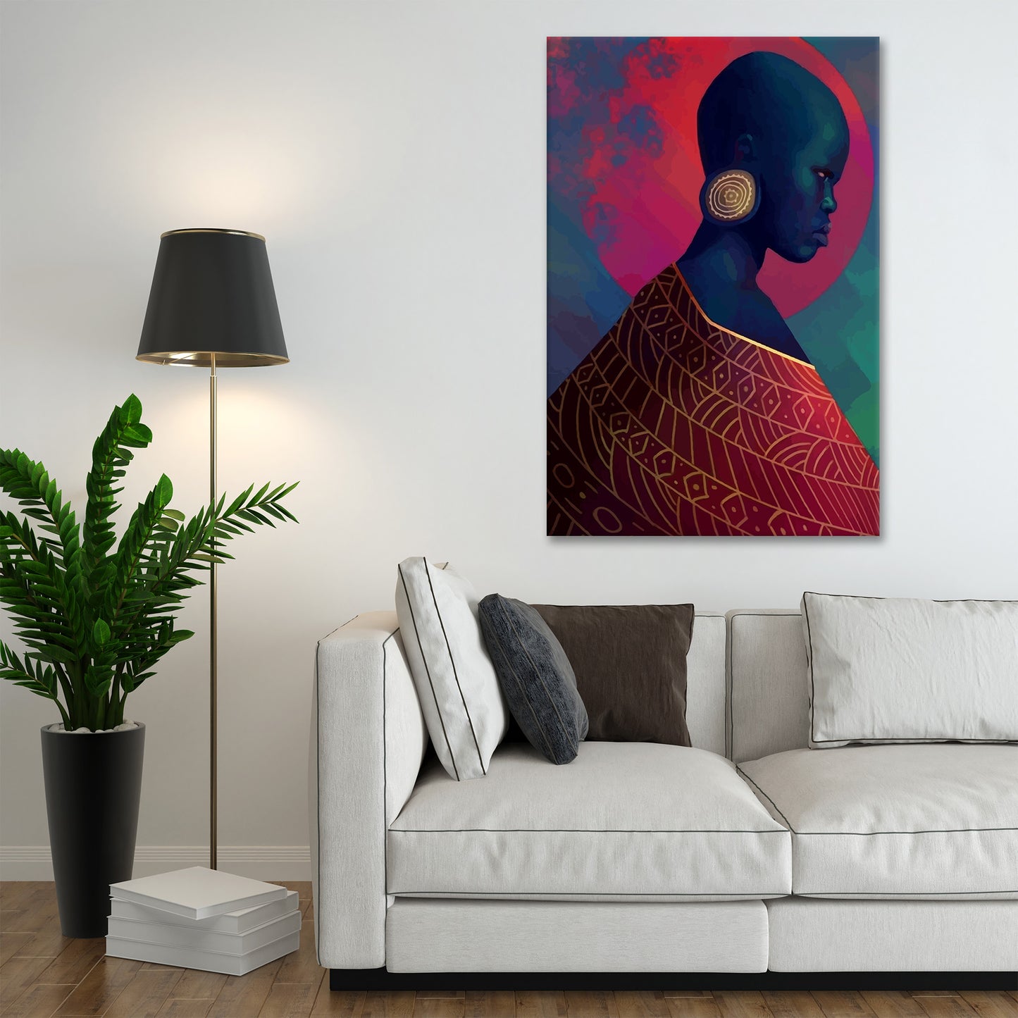 Wandbild Kunstwerk afrikanische Frau African Style Abstrakt