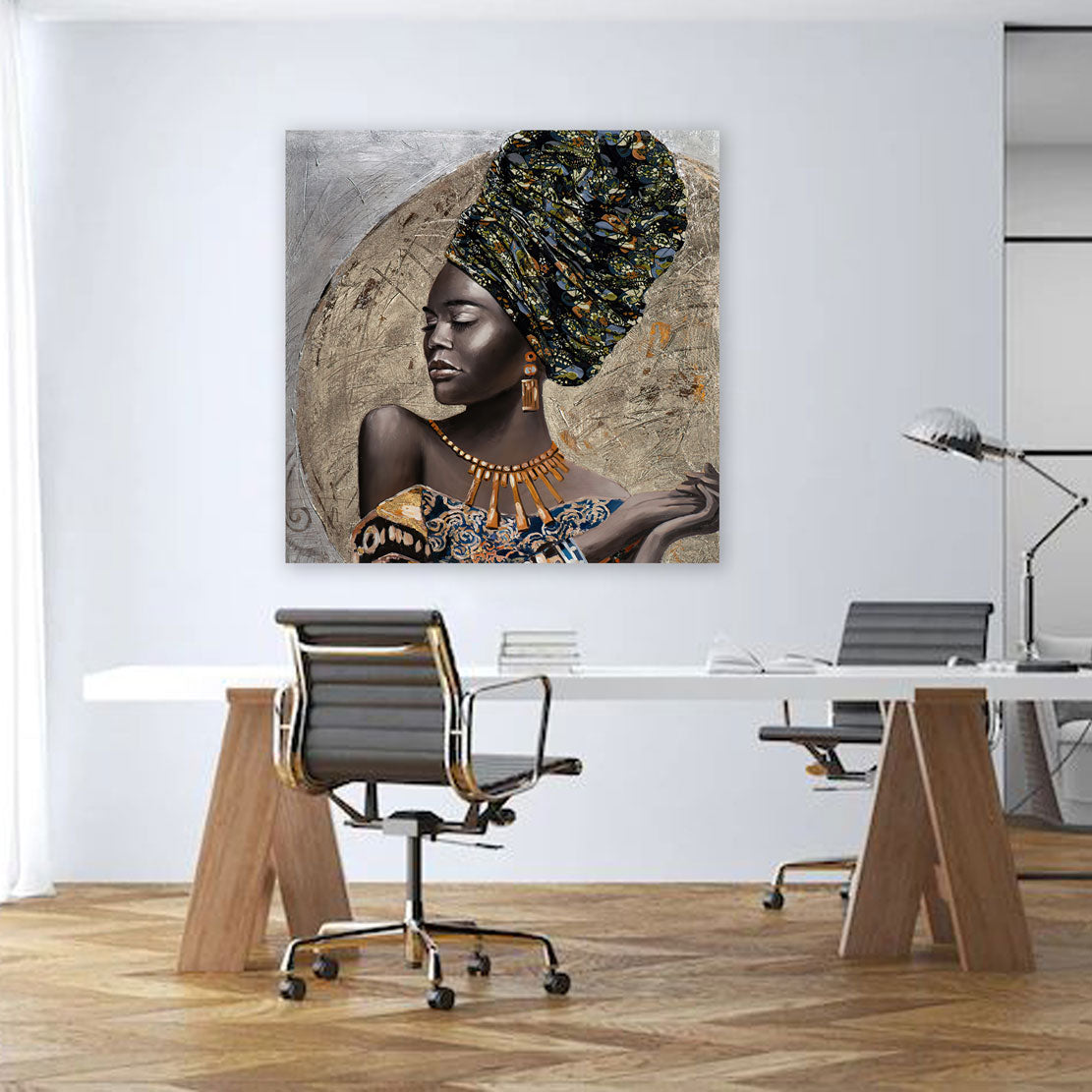 Wandbild Kunstwerk afrikanische Frau Beautiful Women