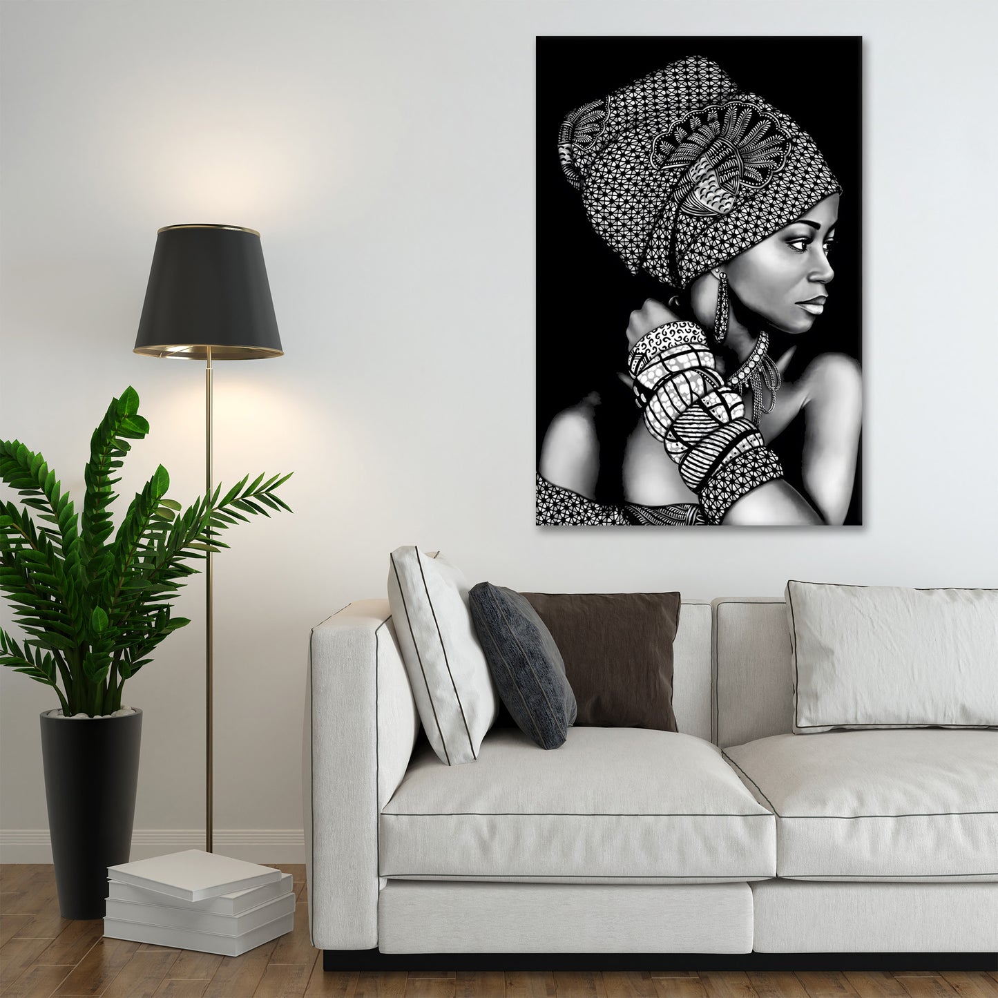 Wandbild Kunstwerk afrikanische Frau Black Style