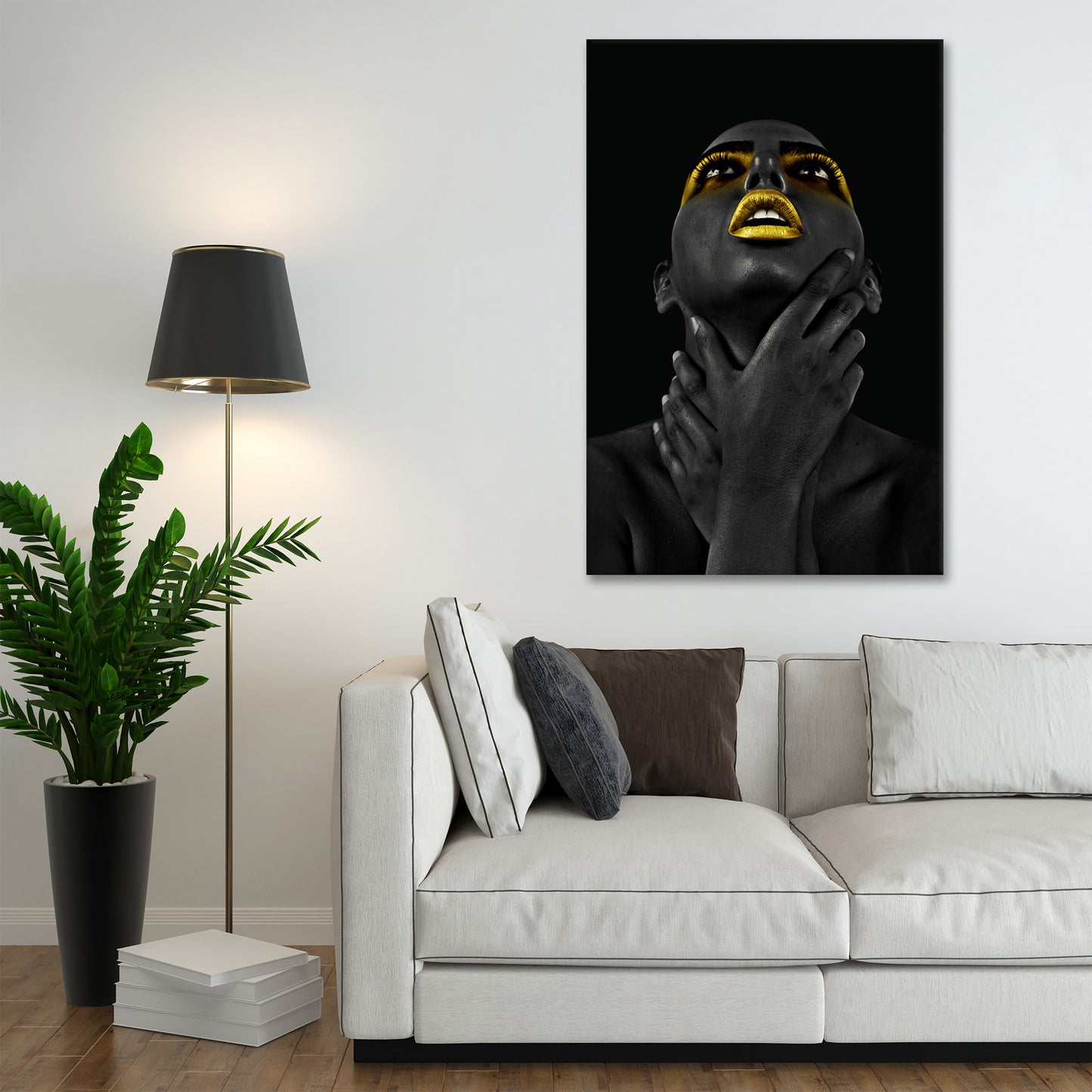 Wandbild Kunstwerk afrikanische Frau Dark Style Abstrakt