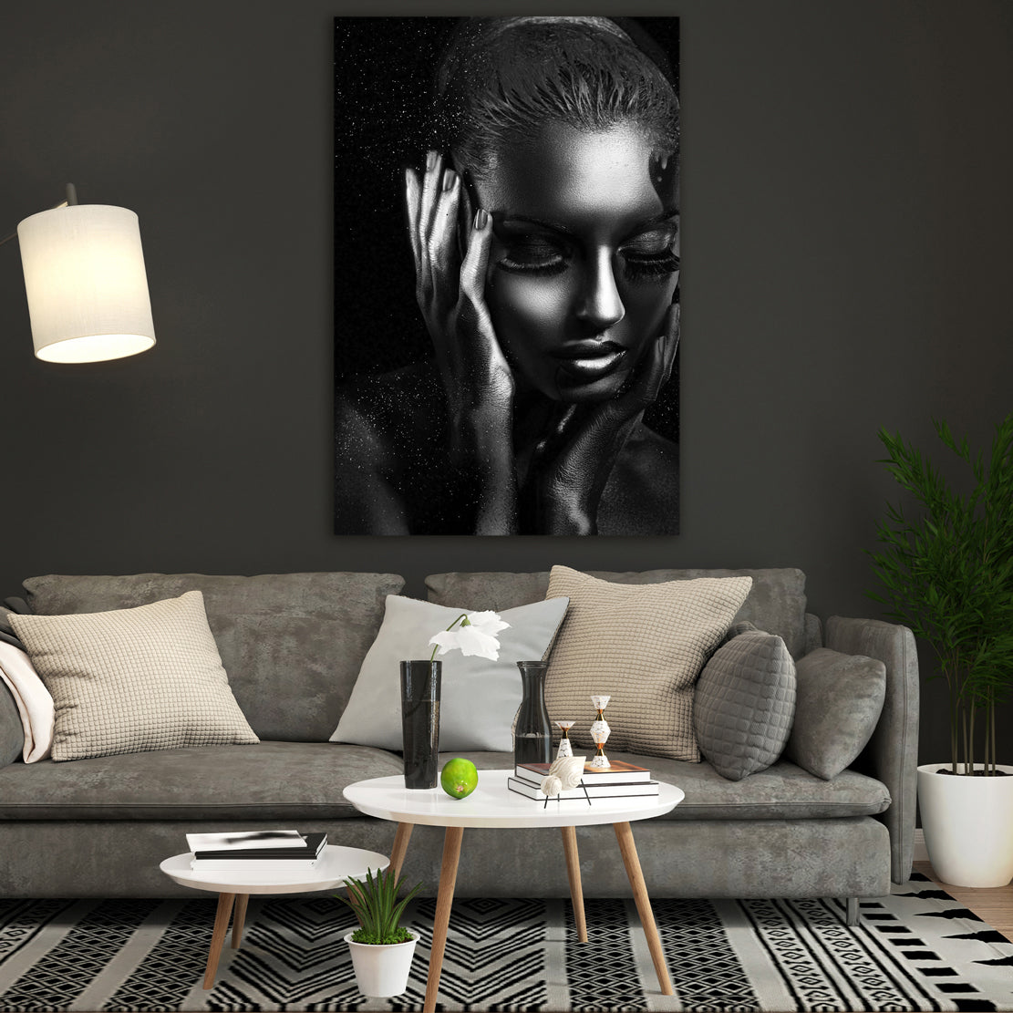 Wandbild Kunstwerk afroamerikanische Frau Black Style Abstract