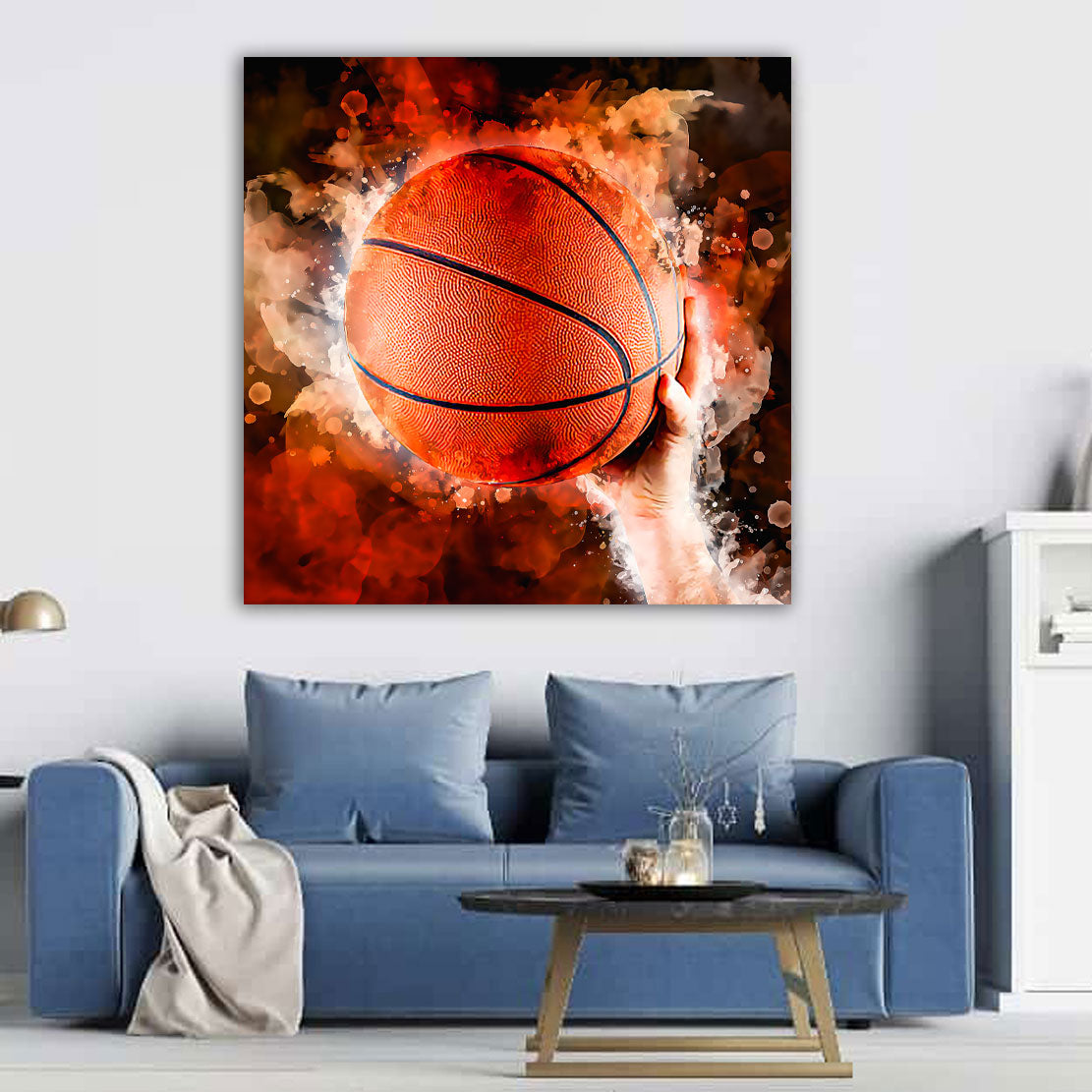 Wandbild Kunstwerk Basketball Let´s Play