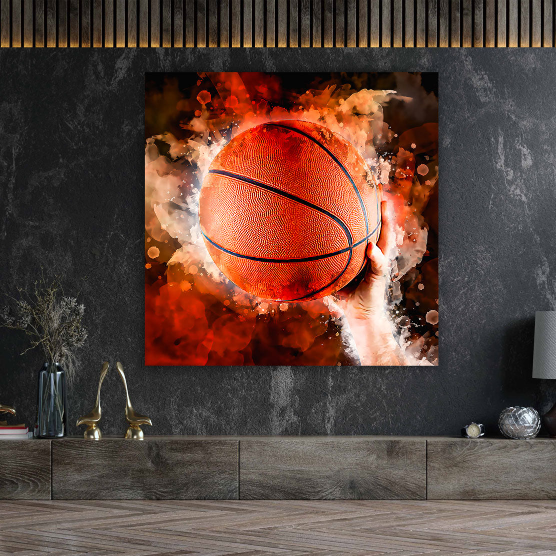 Wandbild Kunstwerk Basketball Let´s Play